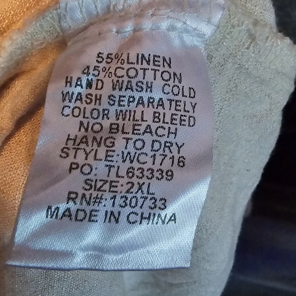 Umgee Linen Fringe Hem Dress with pockets - Picture 5 of 5